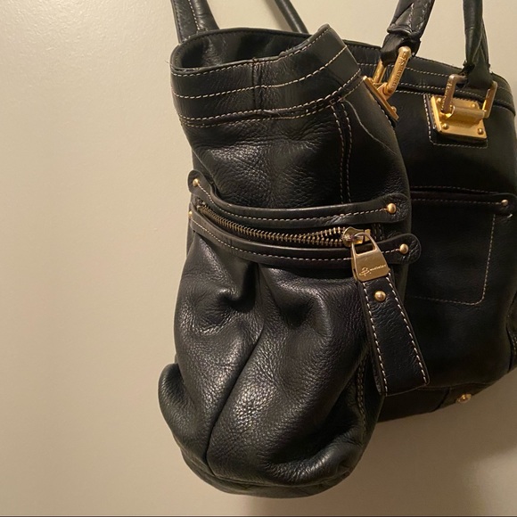 B. Makowsky Black Leather tote bag - Picture 9 of 16